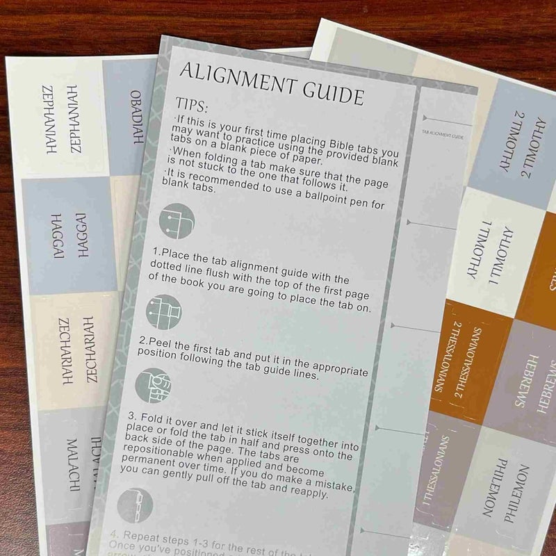 thinkor Reposition Laminated Bible Tabs, Large Print Stickers, Easy to Read & Apply Bible Tabs for Women & Man (Winter Snow) - Image 2